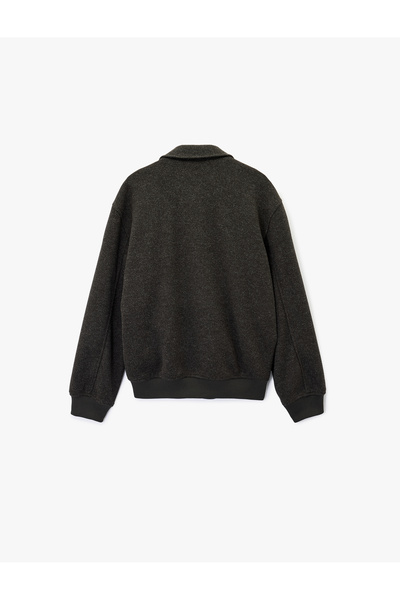 Koton Довгорукавна сорочка з кишенями на блискавці, комір-стійка, бомбер