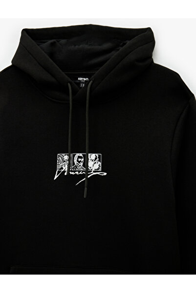 Koton Дългоръкава блуза с качулка и лицензиран принт на Ван Гог