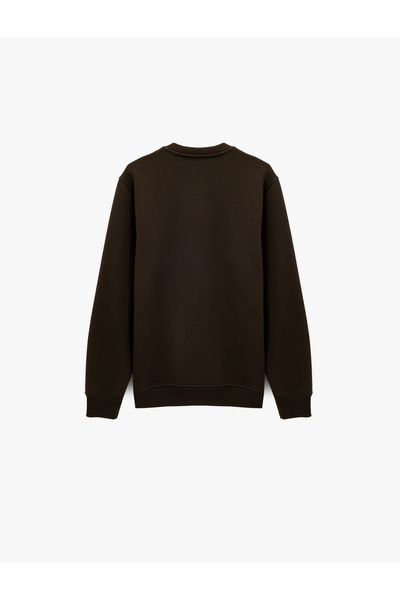 Koton Дълъг ръкав велосипедна яка с шардон и печат