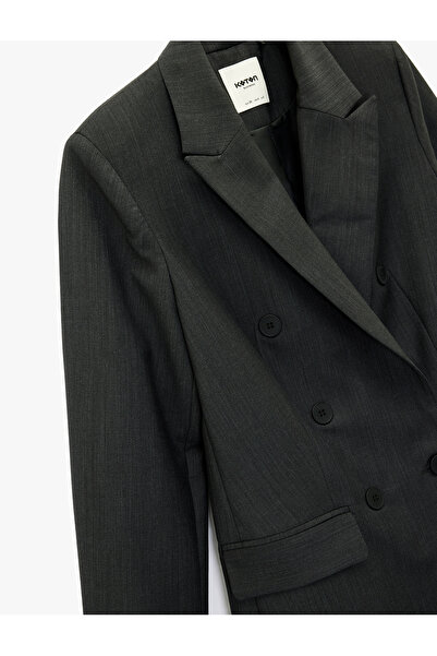 Koton διπλό πέτο Μπλέιζερ με μακρυμάνικο γιακά και λεπτομέρεια τσέπης με κουμπιά