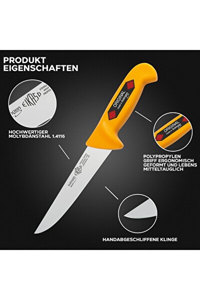 Eikaso Solingen 3-Piece Professional Knife Set (Yellow)