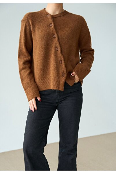 ossons Asymmetrical Basic Asymmetrical Cardigan