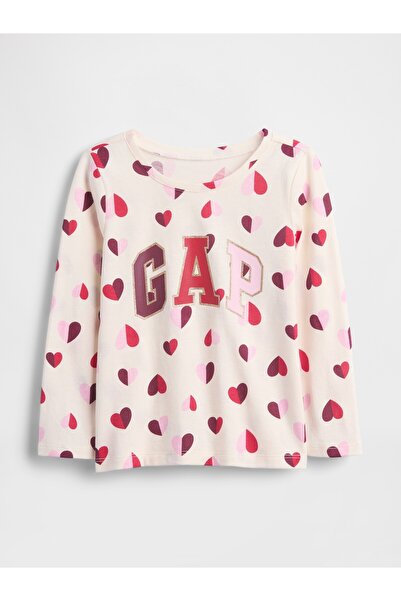 GAP Kız Bebek Pembe Logo T-Shirt