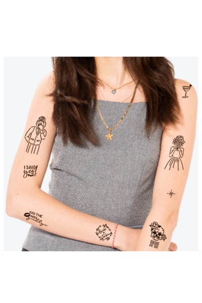 ONE SPRAY TATTOO Bride Temporary Tattoo Stencil