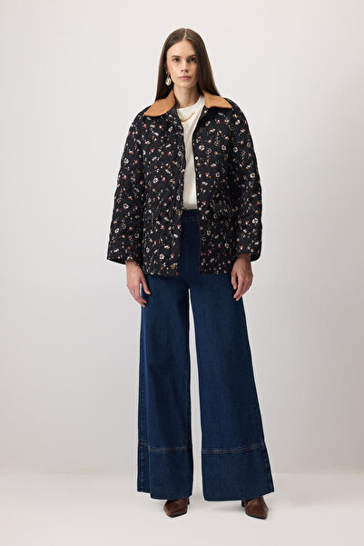 Touché Privé Flower Patterned Gabardine Jacket