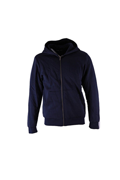 trender Чоловічий світшот з капюшоном, на повній блискавці, 3 нитки, індиго 5466-1