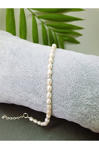 Abundo Bratara din perle de cultura bob si argint 925, 17 cm