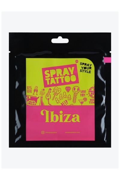 ONE SPRAY TATTOO Ibiza temporary tattoo stencil