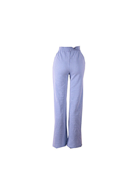 trender Striped Blue Women's Trousers 2497