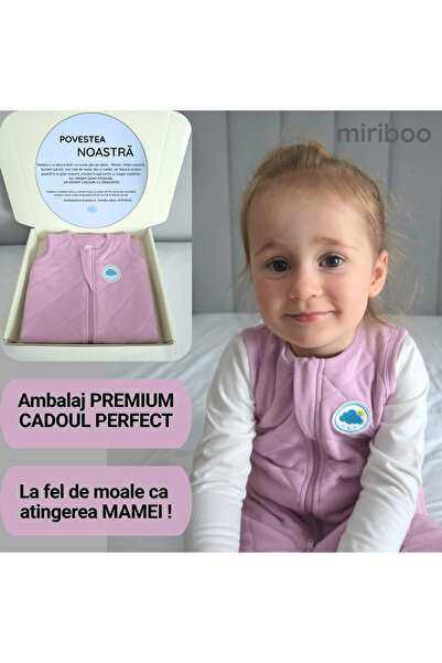 Miriboo Sleeping Bag for Babies and Children, 6-12 months, 1 TOG, PREMIUM Bamboo, Temperature Indicator