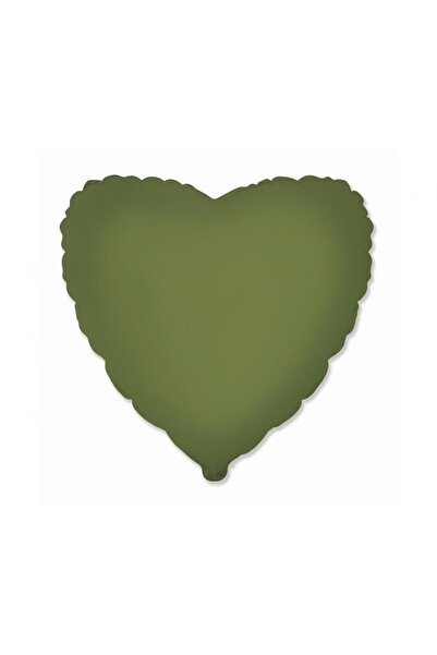 Flexmetal Balon inima verde olive folie satin 45 cm