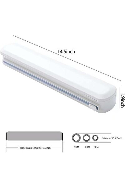 Generic Plastic wrap dispenser with cutter