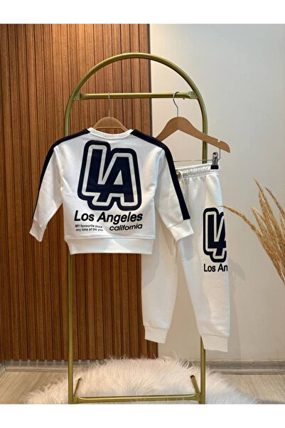Pinkitokids Los Angeles Printed Sweatshirt and Sweatpants Set