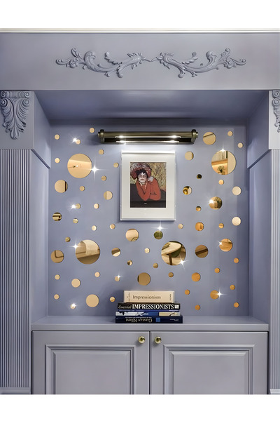 Bola Concept Dekoratif Ayna Pleksi Sticker Seti 2 mm Yapışkanlı Modern Yuvarl...