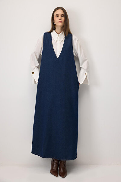 Touché Privé V Neck Denim Jilet