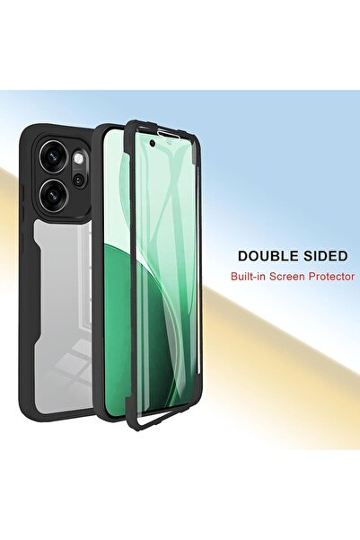 Dali ColorVerse 360 Protective Case for Oppo Reno14 F / Reno14 FS 5G, TPU, Black-Transparent (with Screen