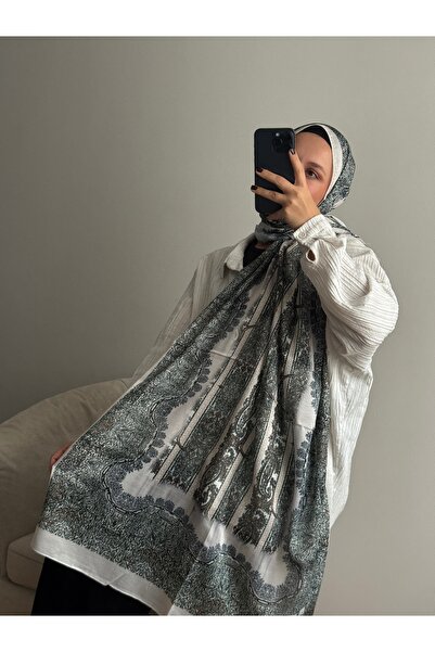 Degs Scarf Εθνικό ρετρό σχέδιο με απαλή υφή, σάλι χιτζάμπ