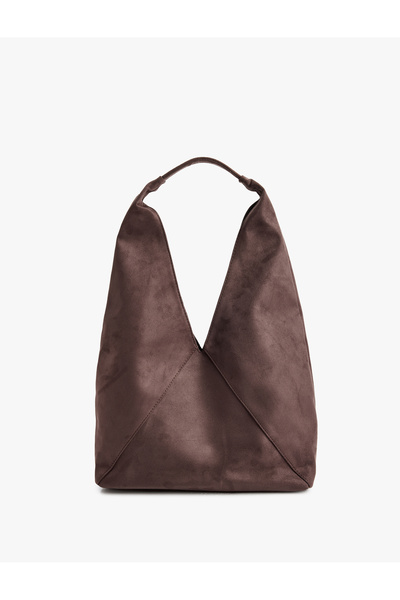 Koton Large Faux Leather Shoulder Bag with Strap