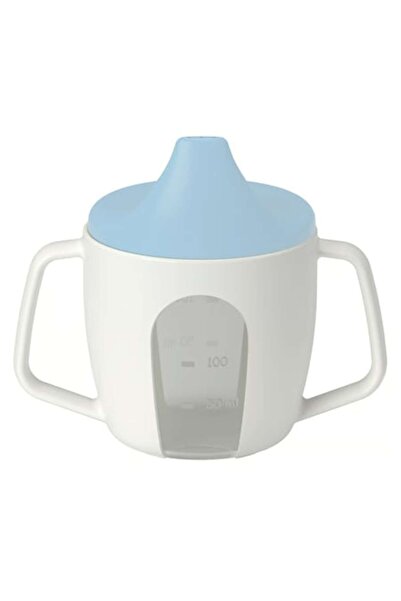 Dali Cană pentru copii și bebeluși cu mânere, fără BPA, 200 ml, alb - albastru