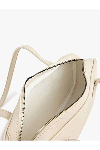 Koton Zippered Faux Leather Shoulder Bag with Handle