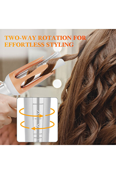 Generic Hair Curler Portable Hair Styler Fast Heating Temperature Display Auto Hair Curling Iron