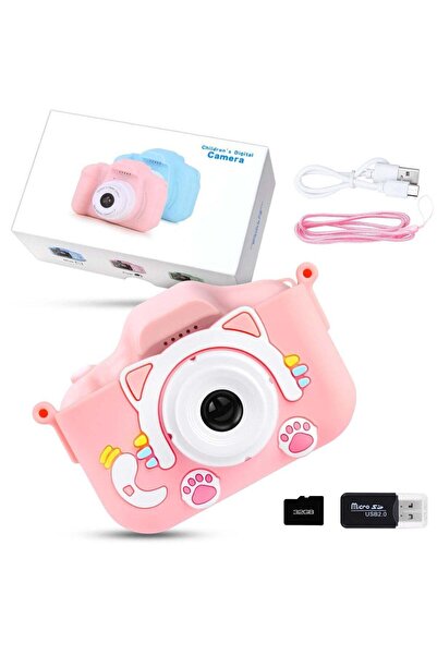 Generic Kids Digital Camera with Silicone Cover (Pink)