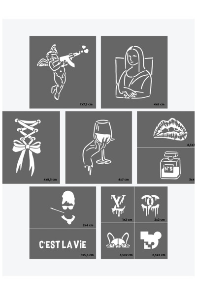 ONE SPRAY TATTOO Paris temporary tattoo stencil