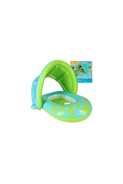 Three top online BESTWAY Inflatable Dinghy Swim Ring with Canopy 34091 - Green