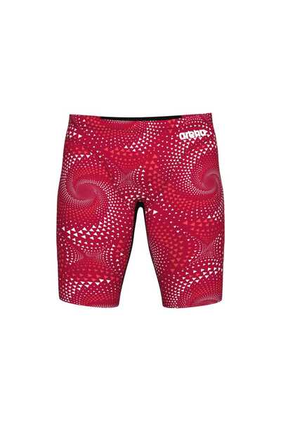 ARENA Men's Fireflow Swim Jammer Black-Team Red