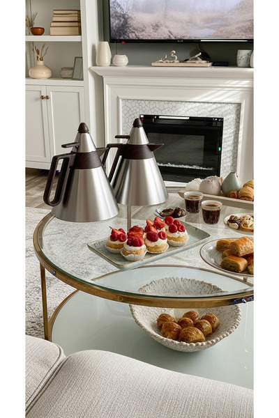 Generic 1 liter/700 ml tea and coffee thermos set with an elegant design