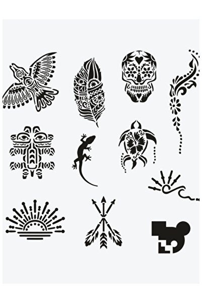 ONE SPRAY TATTOO Tulum temporary tattoo stencil