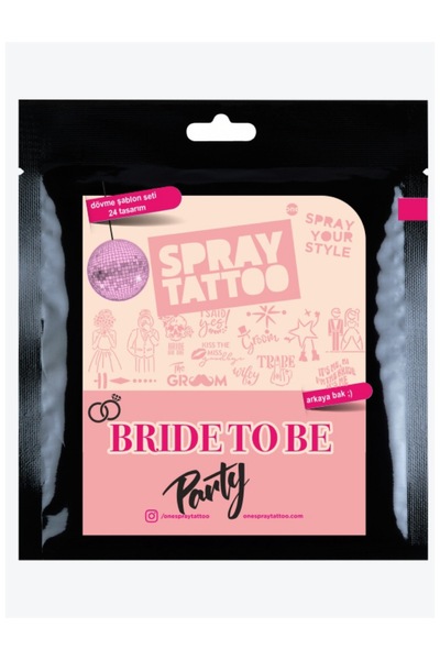 ONE SPRAY TATTOO Bride Temporary Tattoo Stencil