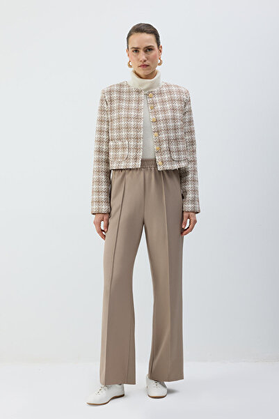 Touché Privé Ribbed Pants with Elastic Waist