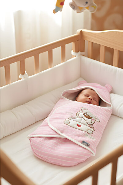 GÜLERBEBECİX قماط للأطفال بتصميم دب لطيف يحافظ على الدفء