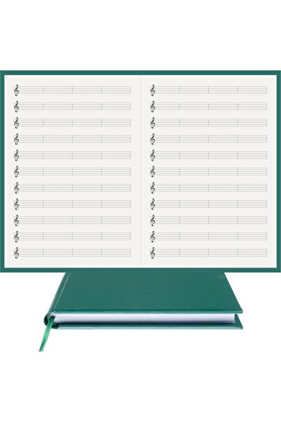 BİDEFTER Music Notebook (Left-Handed, Perforated) 100% Handmade, Hand Stitched – Thermo Leather Binding - A/4