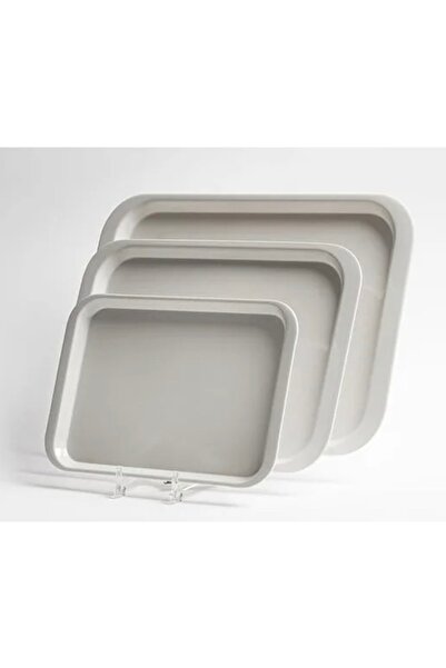 cc bin shihon Serving trays, 3 rectangular pieces, made of break- and crack-resistant melamine.