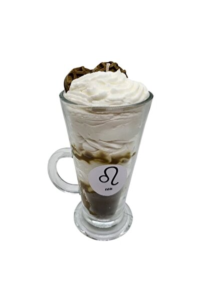 OEM Lumânare parfumată cu zodia Leu, formă de frappe, ceară 100% din soia, lucrată manual