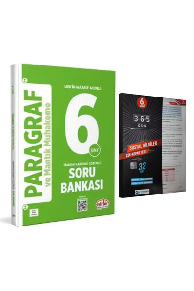 Editör Yayınevi MEB Maarif Modeli 6. Sınıf Paragraf ve Mantık Muhakeme Soru B...