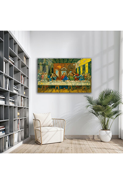 Altat Home Son Akşam Yemeği Cam Tablo – Renkli Sanatsal Modern Duvar Dekoru