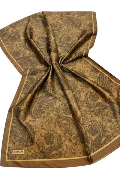 Siyane Oil Green Scarf Ethnic Painting Pattern Cotton Shawl