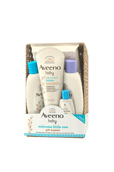 AVEENO Baby Gift Set with Wash, Shampoo, Wipes & Lotion for Sensitive Skin (5 pcs)