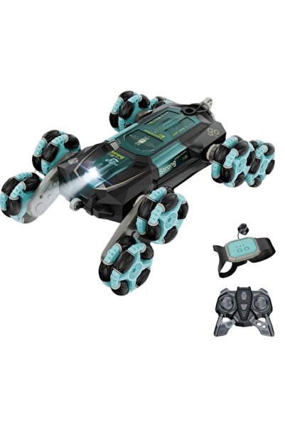 AMTSTORELINE RC car with remote control and gesture control (watch type), with 8 stunt wheels, 36 rotation