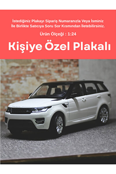 bebeym Range Rover Sport Metal Model Araba - 1:24 Ölçek Range Rover Oyuncak A...