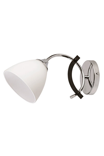 Bibilel Aplica Ellis Alb+Crom/Wenge 1 xE27 60W