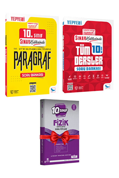 Sınav Yayınları 10. Sınıf Paragraf Soru Bankası+ Tüm Dersler Soru Bankası+ Ba...