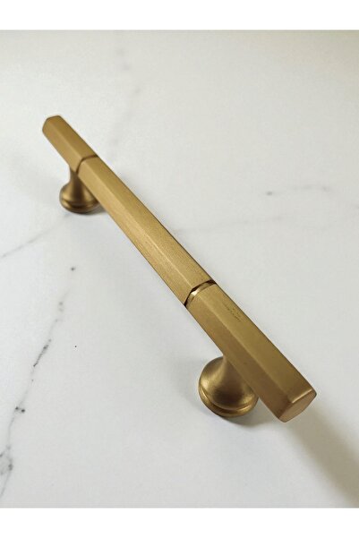 Dizaynhouse Mâner pentru dulap Altezza 224 mm 100% alamă – Mâner pentru sertar realizat manual cu design modern în colț – Mâner din alamă