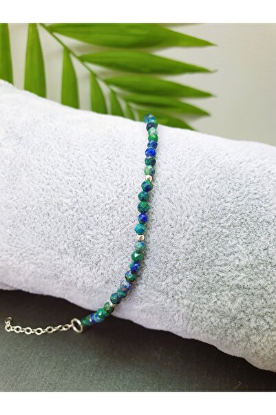 Abundo Bratara din azurit si argint 925, 17 cm