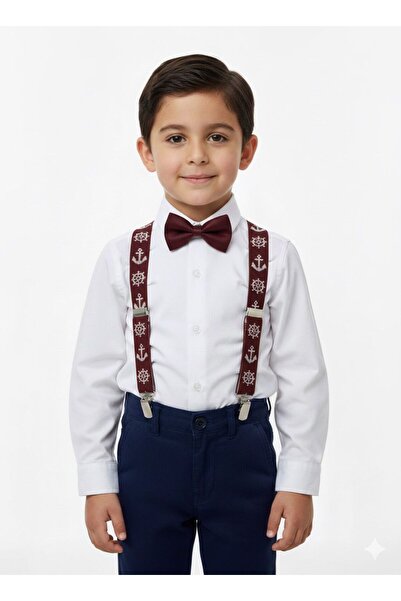 Masal Dünyası Bursa Erkek Çocuk Pantolon Askısı Ve Papyon Seti