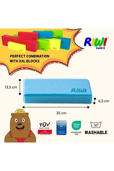 RIWI Buildit RIWI® Mini Foam Building Blocks - 24 with RIWI®24 Mini Bag