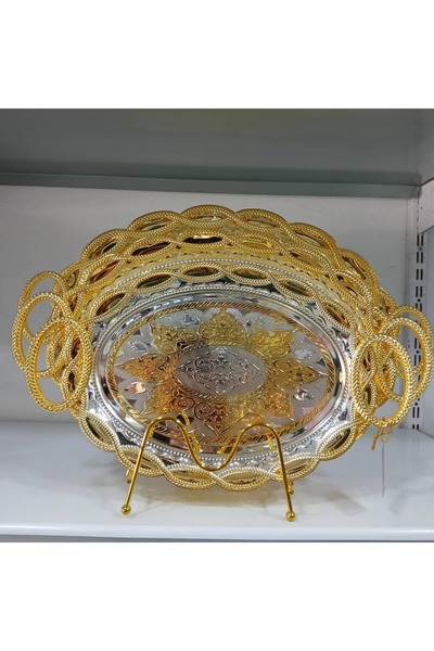 cc bin shihon Serving trays, 3 oval pieces, stainless steel, rust-resistant